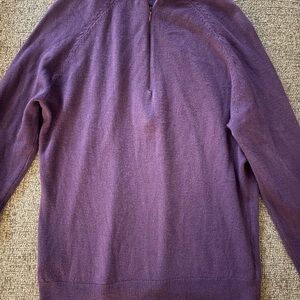 Men's Purple Quarter-Zip Sweater